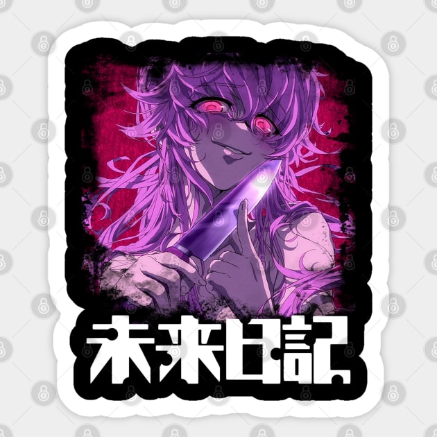 Yuno Gasai Madness Unleashed Sticker by A Cyborg Fairy